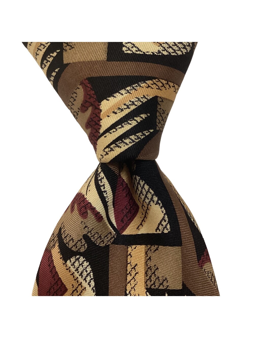 Robert Talbott Studio Men's Silk Necktie USA Designer Geometric Multi-Color EUC